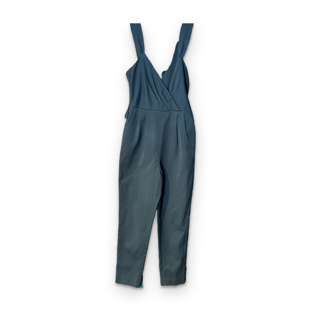 Rebecca Taylor Jumpsuit Navy Blue Wrap Front Tie Back‎ Size 00 Sleeveless Romper